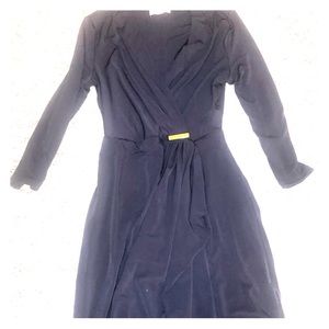 Navy blue petite evening dress